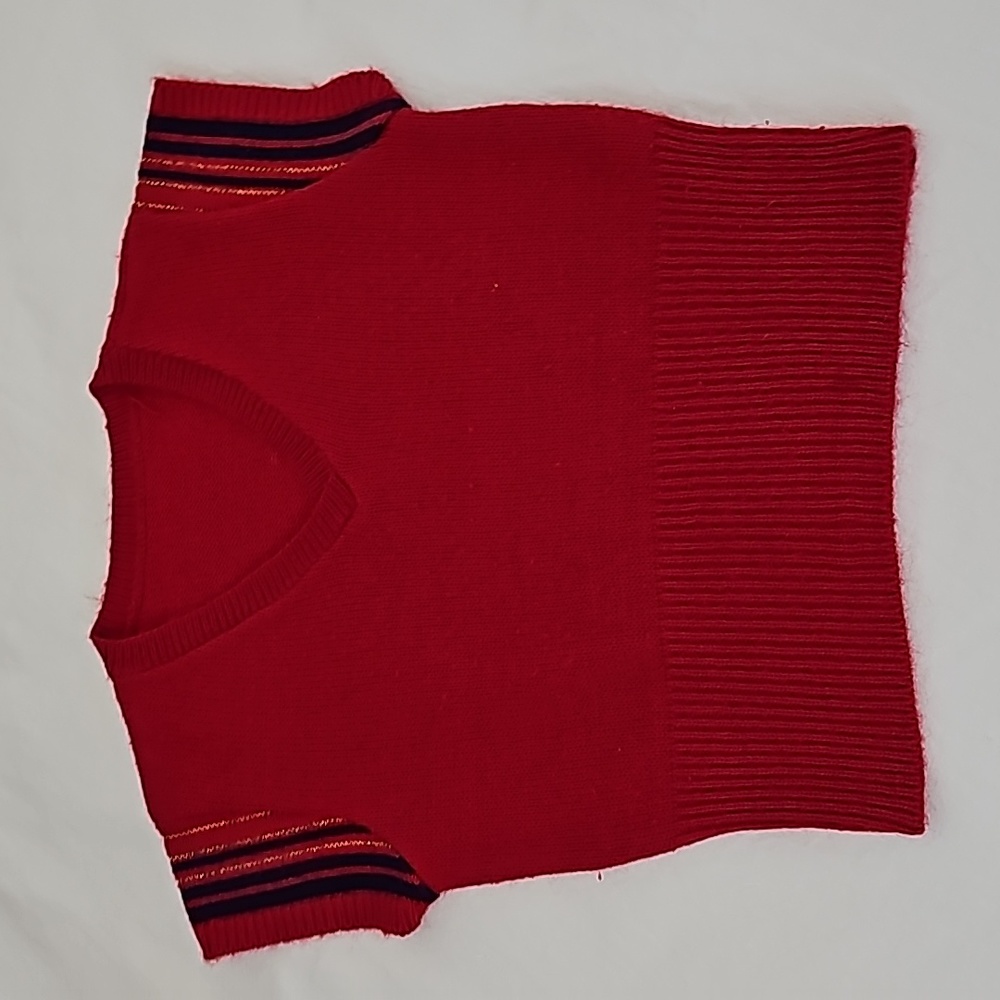Vintage Red Knit Vest/Top